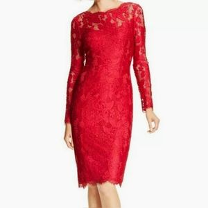ADRIANNA PAPELL Lace Sheath Cocktail Dress 16w